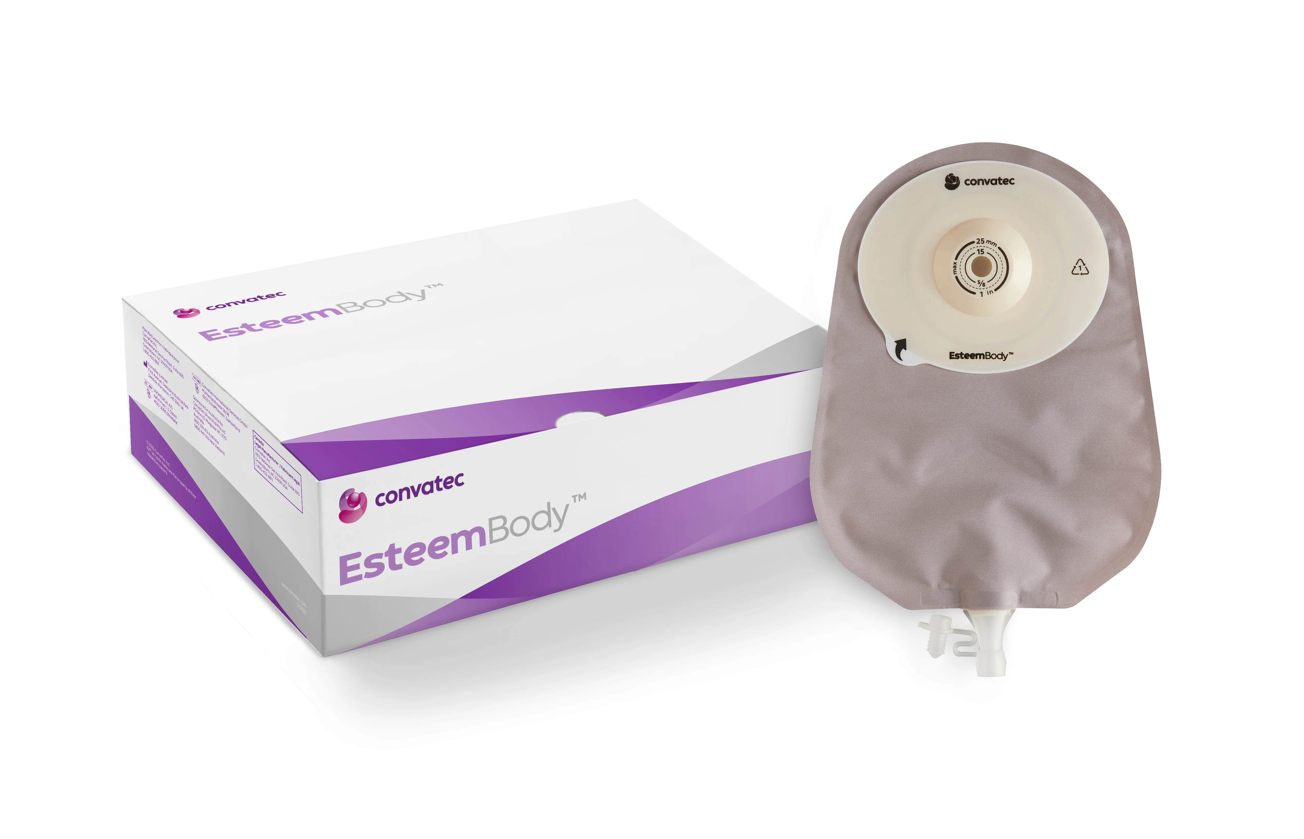 Esteem Body™ urostomy Pouch and outer packaging 