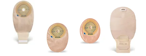 Un grupo de objetos blancos y naranjas